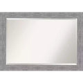 Amanti Art 41"x29" Bark Rustic Framed Wall Mirror Gray: Beveled, No Assembly Required