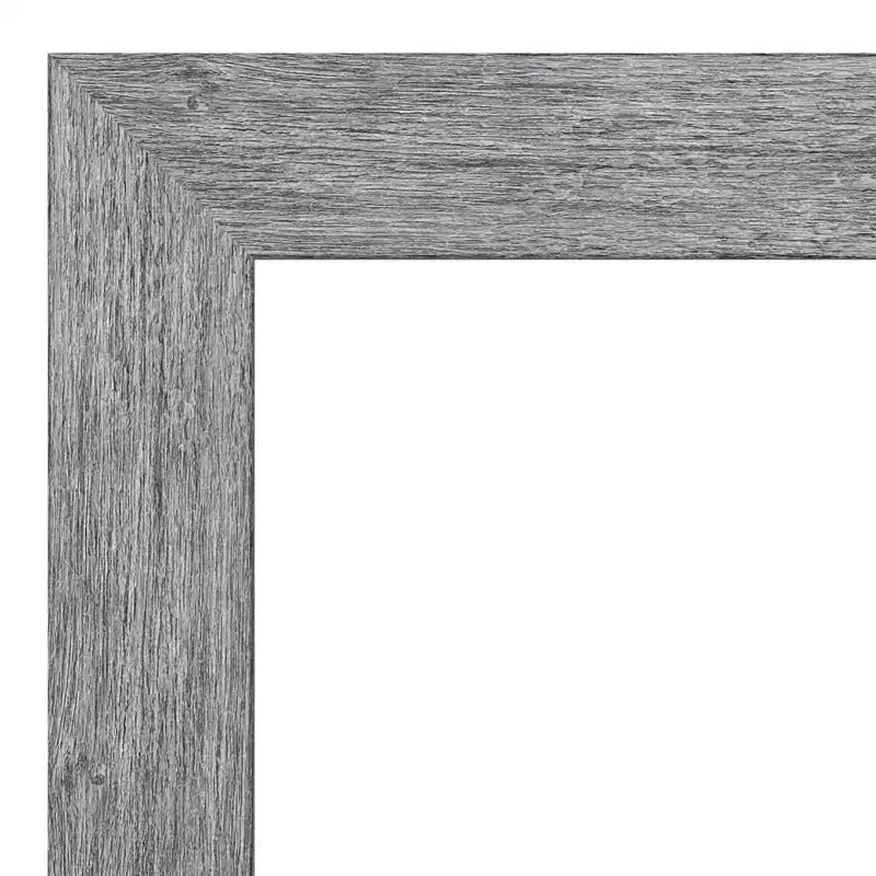 Miroir mural encadré rustique en écorce gris 41"x29" : Biseauté, aucun assemblage requis