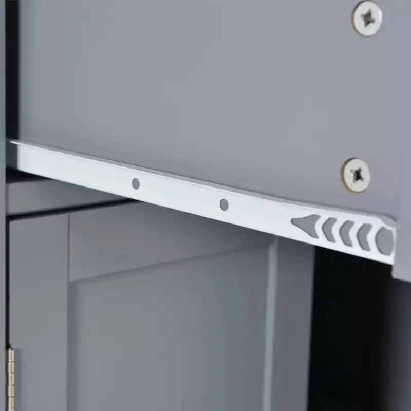 Îlot de Cuisine Roulant de 137,9 cm avec Plateau en Bois Massif et Roues Verrouillables, Meuble 4 Portes, Deux Tiroirs, Étagère à Épices et Porte-Serviettes Bleu