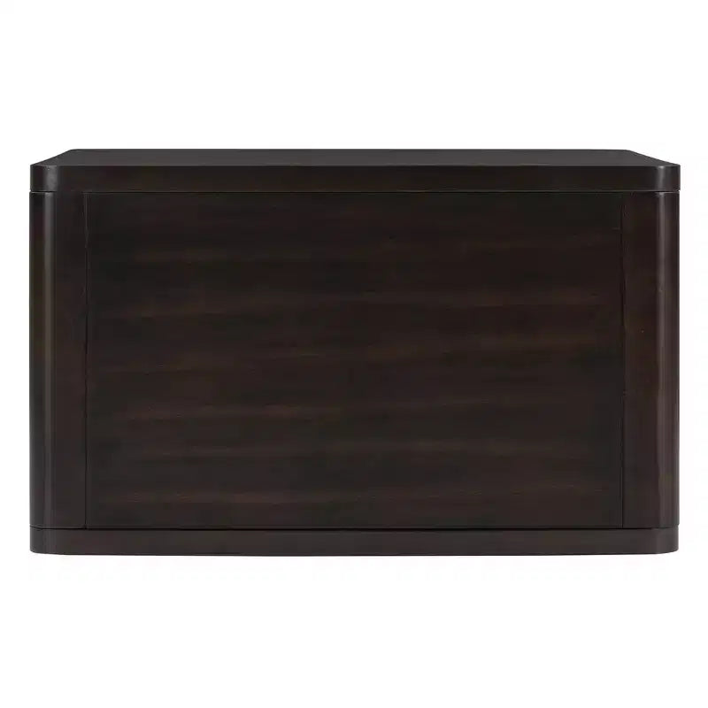 Table basse carrée en bois avec rangement, table centrale à 2 niveaux, table d'appoint avec compartiment de rangement semi-ouvert pour salon