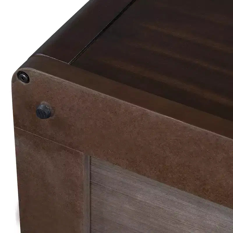 Table basse carrée en bois avec rangement, table centrale à 2 niveaux, table d'appoint avec compartiment de rangement semi-ouvert pour salon