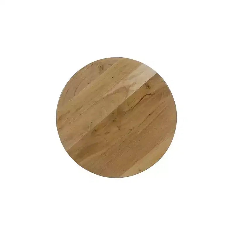 Table d'appoint ronde moderne en bois massif de 20 pouces
