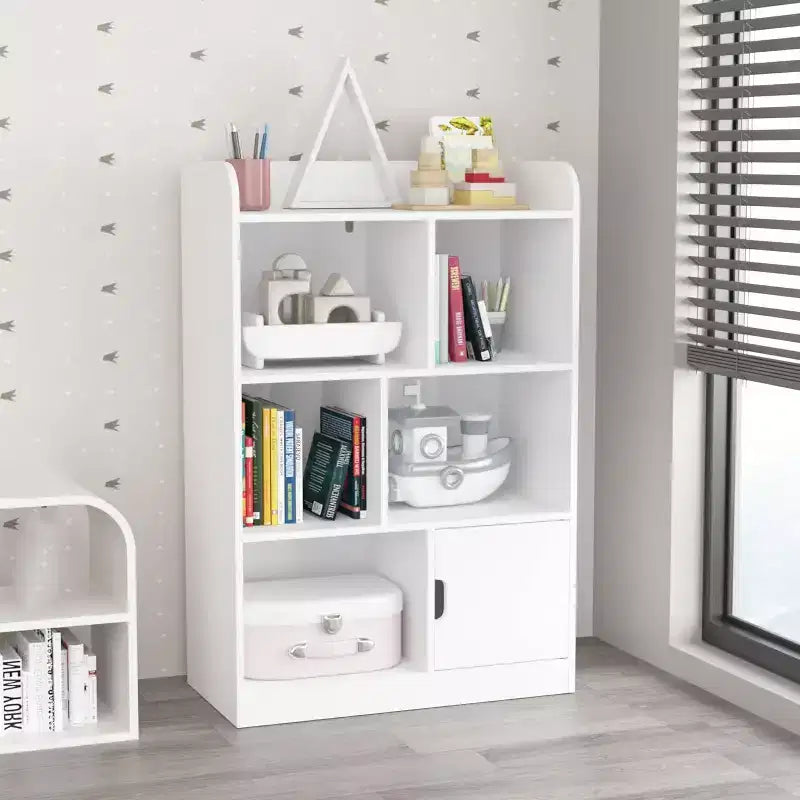 Bibliothèque 6 cubes, étagère pour enfants, étagère autonome à 3 niveaux, organisateur de rangement multifonctionnel pour chambre d'enfant, chambre à coucher, bureau, salon