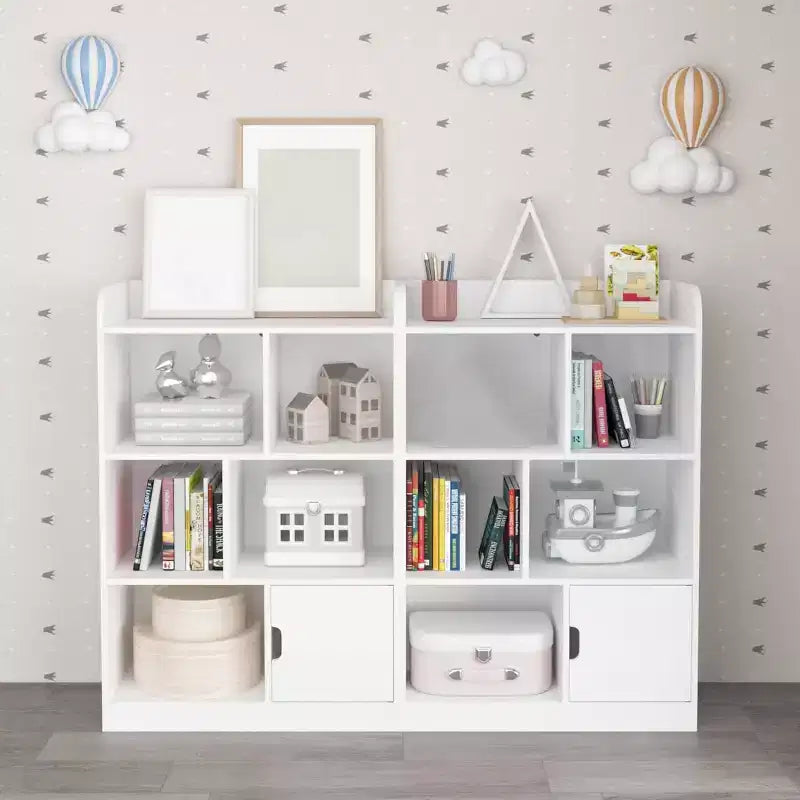 Bibliothèque 6 cubes, étagère pour enfants, étagère autonome à 3 niveaux, organisateur de rangement multifonctionnel pour chambre d'enfant, chambre à coucher, bureau, salon