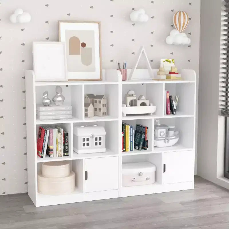 Bibliothèque 6 cubes, étagère pour enfants, étagère autonome à 3 niveaux, organisateur de rangement multifonctionnel pour chambre d'enfant, chambre à coucher, bureau, salon