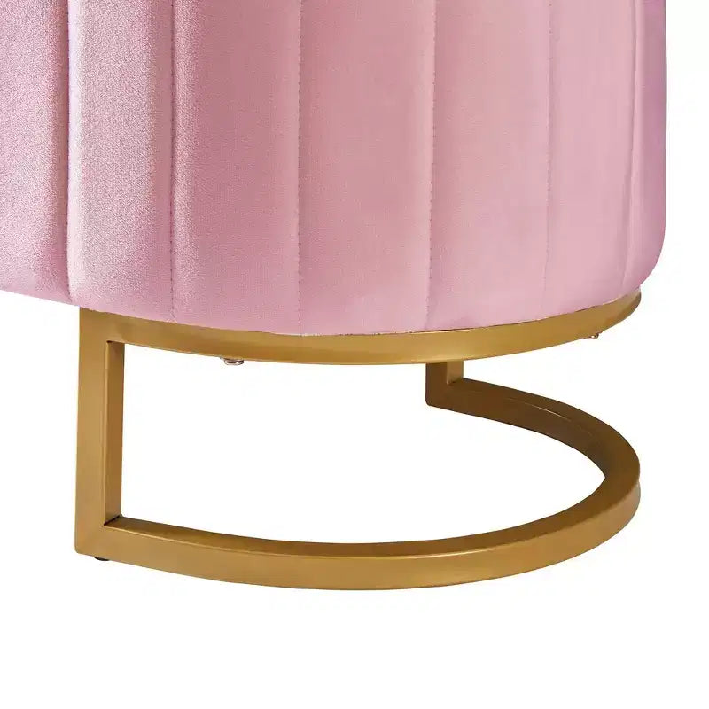 Banc de rangement élégant rembourré avec capitonnage, banc d'entrée avec pieds en métal, banc de bout de lit facile à assembler pour chambre à coucher