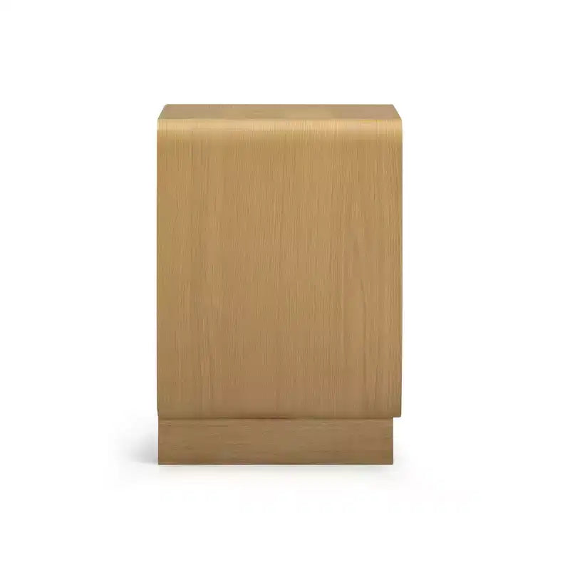 Table de chevet moderne à 2 tiroirs en bois avec ouverture par pression