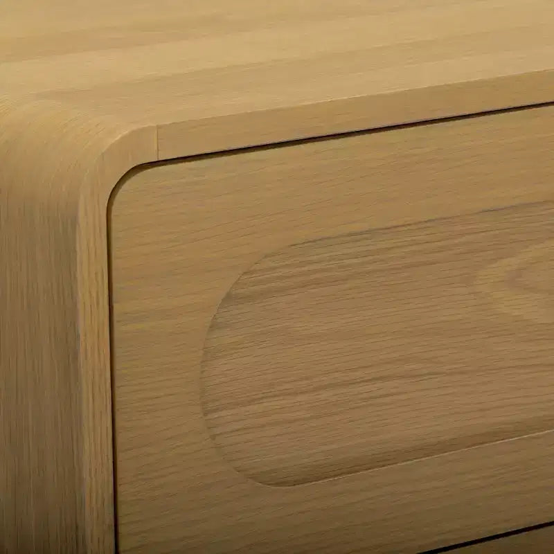 Table de chevet moderne à 2 tiroirs en bois avec ouverture par pression