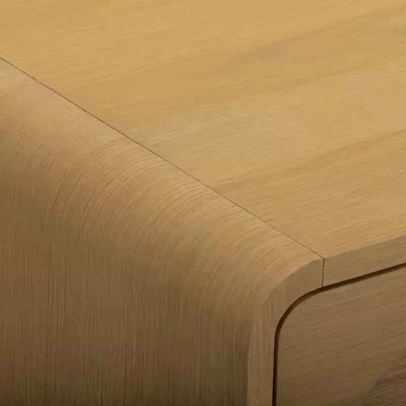 Table de chevet moderne à 2 tiroirs en bois avec ouverture par pression