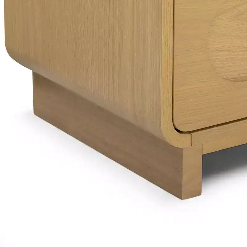 Table de chevet moderne à 2 tiroirs en bois avec ouverture par pression