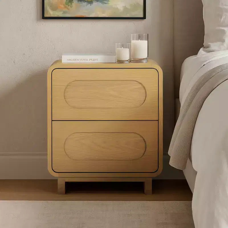 Teamson Home Tenley Modern 2-Drawer Wood Nightstand with Push-Open Design