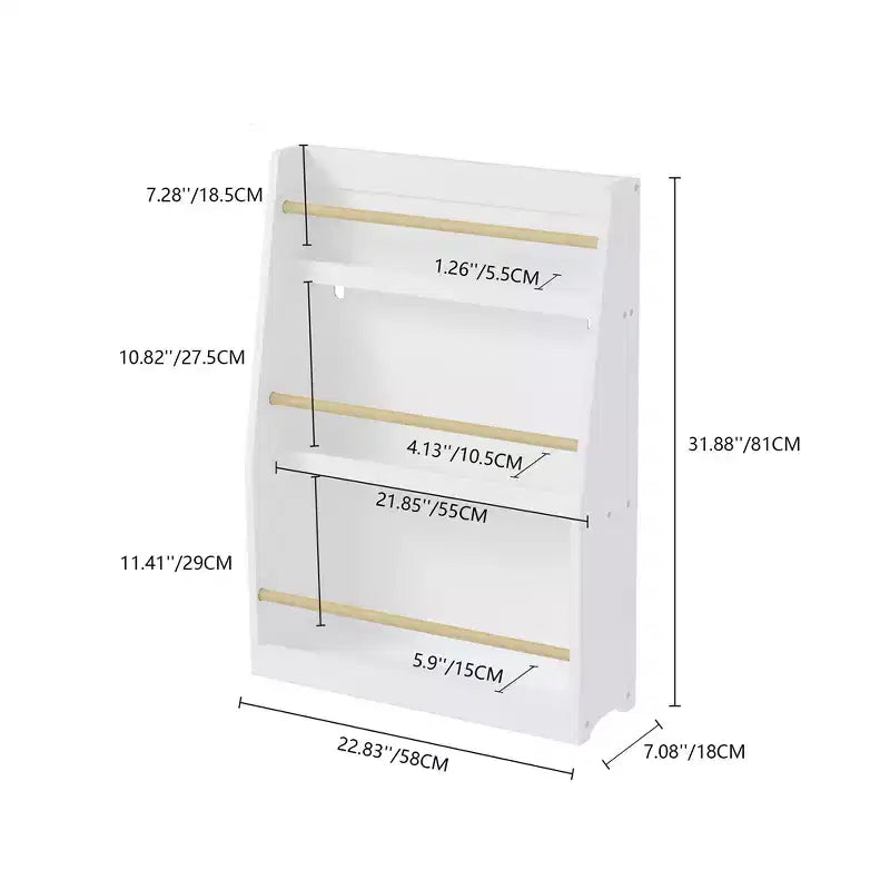 Bibliothèque pour enfants à 3 niveaux, étagère de rangement pour livres de bébé pour salle de jeux, chambre d'enfant