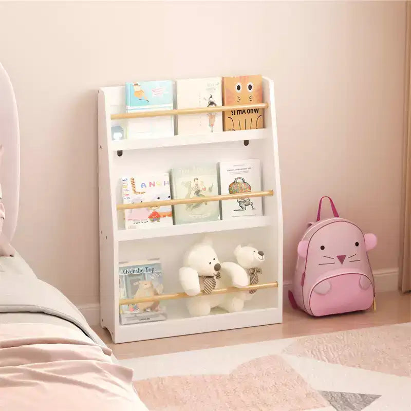 Bibliothèque pour enfants à 3 niveaux, étagère de rangement pour livres de bébé pour salle de jeux, chambre d'enfant
