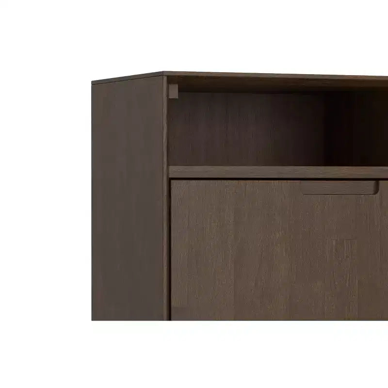 Meuble de rangement pour entrée, moderne et industriel, en bois massif Devlin, largeur 91 cm