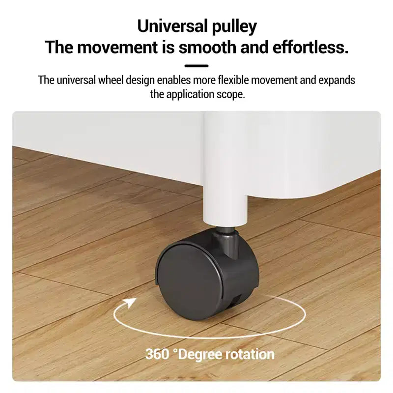Chariot de rangement à 5 niveaux sur roulettes, Chariot de service roulant en plastique avec poignée, Unité d'étagères mobiles, Étagère de rangement étroite