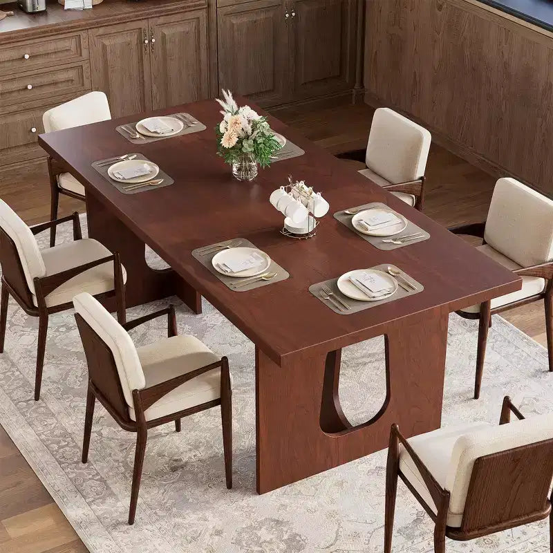 COZONY 70 Rectangular Dining Table for 6-8 People - Modern Long Kitchen Table with Heavy Duty Pedestal Legs, Large Dinner Eating Table