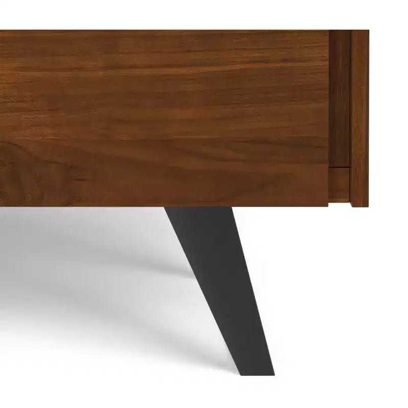 Meuble de rangement moyen Mitchell, 99 cm de large, en bois massif, style industriel moderne