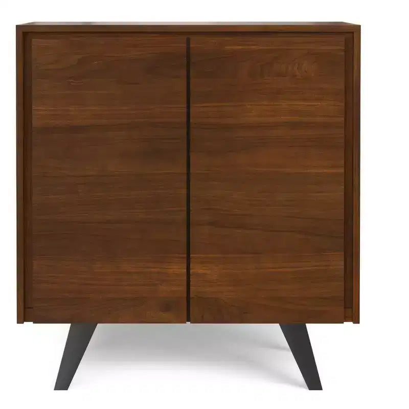 Meuble de rangement moyen Mitchell, 99 cm de large, en bois massif, style industriel moderne