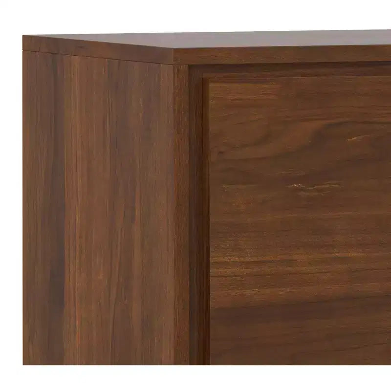 Meuble de rangement moyen Mitchell, 99 cm de large, en bois massif, style industriel moderne
