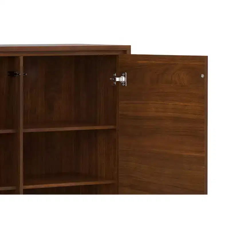 Meuble de rangement moyen Mitchell, 99 cm de large, en bois massif, style industriel moderne