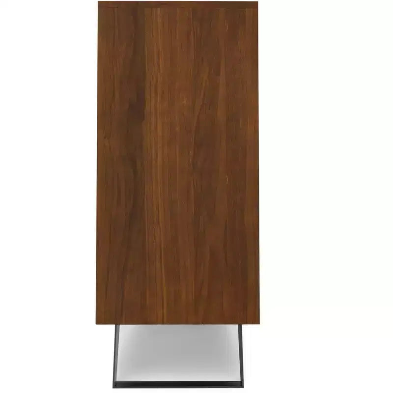 Meuble de rangement moyen Mitchell, 99 cm de large, en bois massif, style industriel moderne