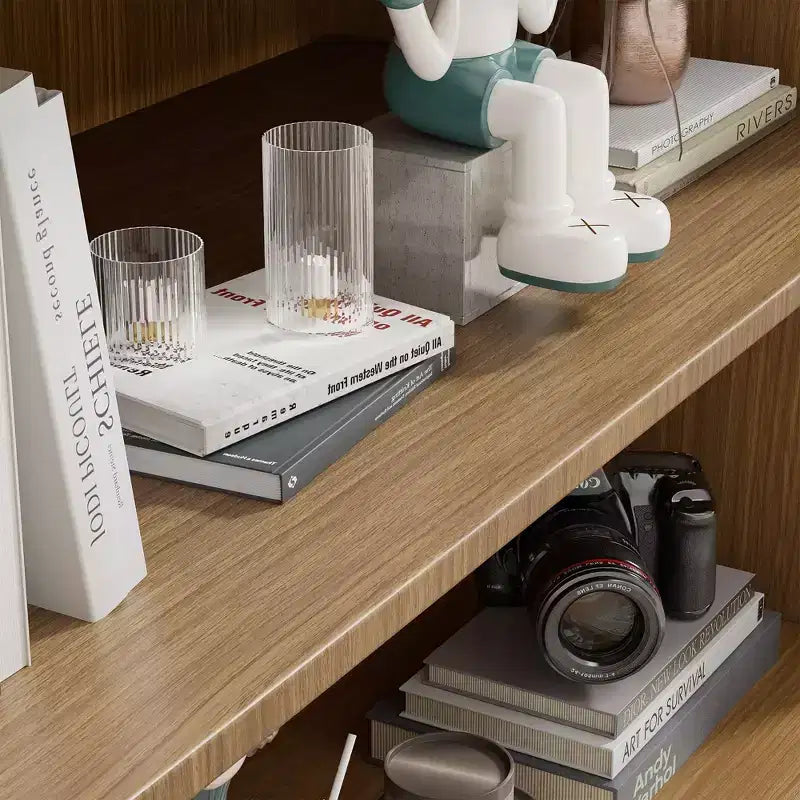 Meuble de rangement haut de salle de bain noir de 62 po avec étagères réglables et 2 portes en verre, rangement ouvert pour salle de bain et buanderie