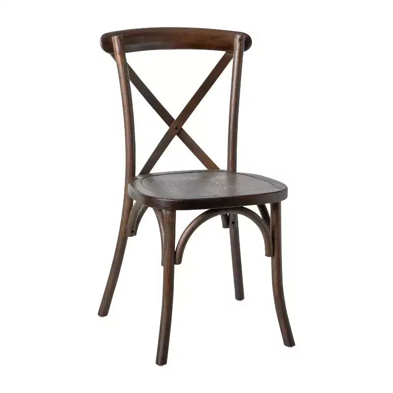 Merrick Lane Davisburg Stackable Wooden Cross Back Bistro Dining Chair