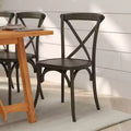 Chaise de bistrot en bois empilable à dossier croisé