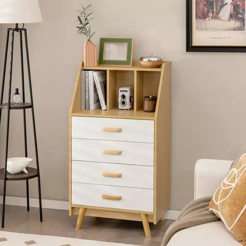Commode de rangement à 3 tiroirs, meuble de rangement à 4 tiroirs avec plateau