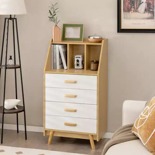 Commode de rangement à 3 tiroirs, meuble de rangement à 4 tiroirs avec plateau