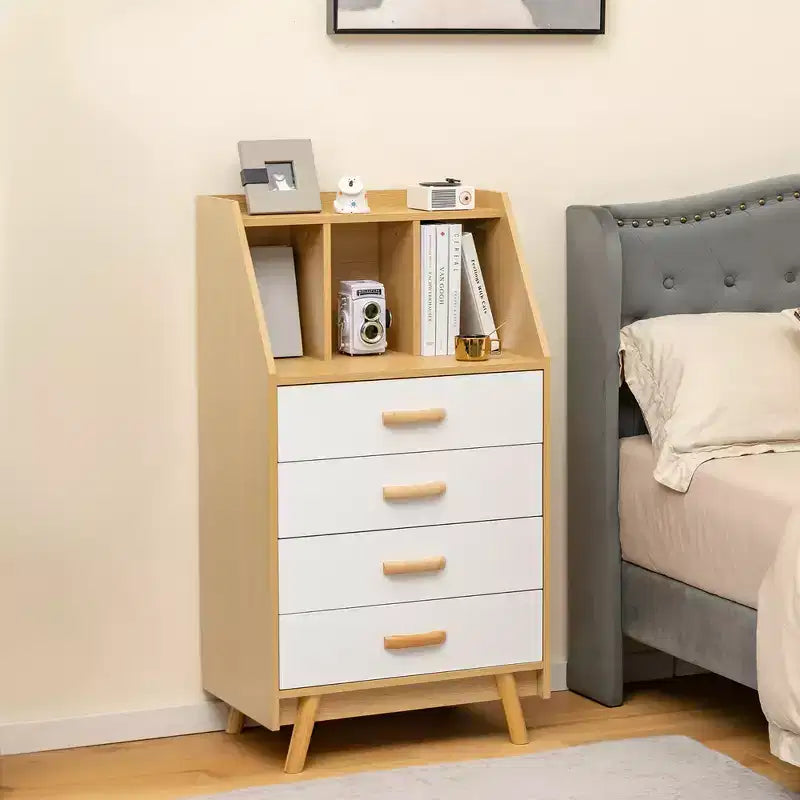 Commode de rangement à 3 tiroirs, meuble de rangement à 4 tiroirs avec plateau