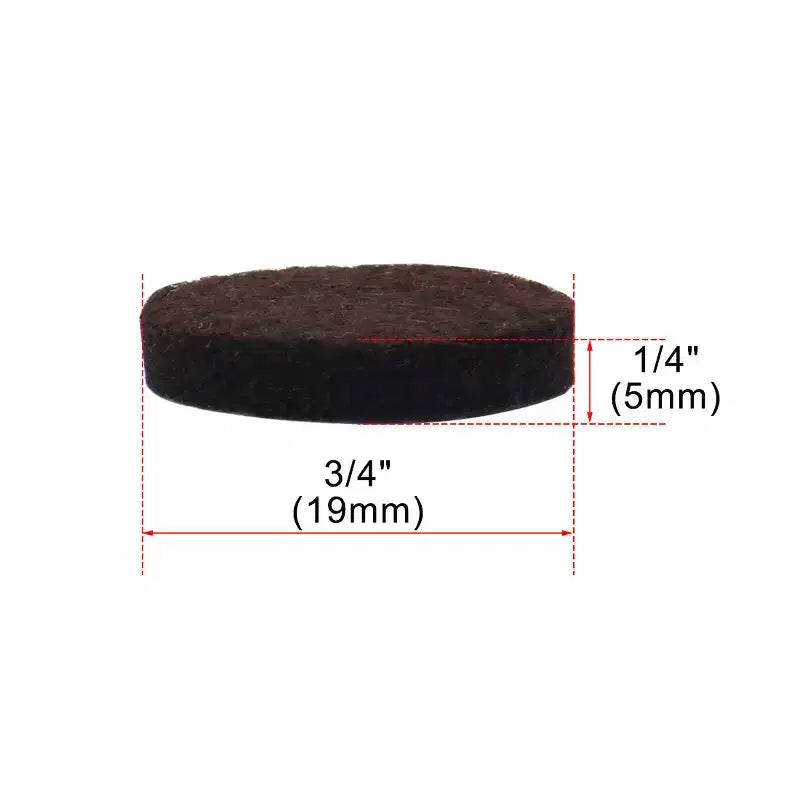 Patins en feutre ronds auto-adhésifs de protection de sol anti-rayures pour meubles, marron foncé, 30 pièces