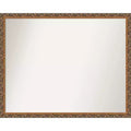 Amanti Art Antique Bronze Non-Beveled Wood Bathroom Wall Mirror